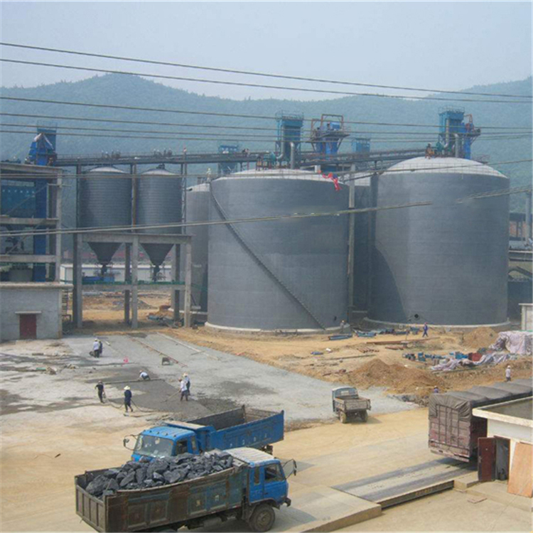 广西水泥钢板仓2座3000吨青岛项目进入施工